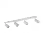 NO NAME 6874 4-Light GU10 Ceiling Spotlight Bar, White, Dimmable, 4x10W Max