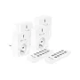 KEMOT URZ3471 Remote Controlled Mains Socket Set (4 Sockets + 2 Remotes, 433.92 MHz, White)