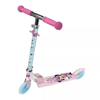 Disney Minnie Mouse 2-Wheel Kick Scooter for Kids, Pink, Adjustable Height, Foldable, 50 kg Max