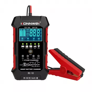 KONNWEI RC-10 12V/24V Battery Tester with Cranking & Charging System Test