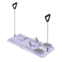 REBEL RBA-3069-PU 9-in-1 Multifunctional Pilates Fitness Kit with Steel Core Bar, Latex Resistance Bands, Foot Straps, Door Anchor, Handles and Carrying Bag, Purple
