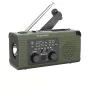 KM0836 Solar Emergency Radio with SOS Alarm, 5000mAh Power Bank, LED Flashlight and Hand Crank Dynamo, FM/AM, Black