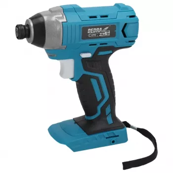 DEDRA DED7045 18V Brushless Cordless Impact Driver with 170 Nm Max Torque, 1/4 inch Hex Chuck, 3-Speed Electronic Control, LED Light, Belt Clip, and Soft Grip Handle – Tool Only