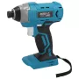 DEDRA DED7045 18V Brushless Cordless Impact Driver with 170 Nm Max Torque, 1/4 inch Hex Chuck, 3-Speed Electronic Control, LED Light, Belt Clip, and Soft Grip Handle – Tool Only