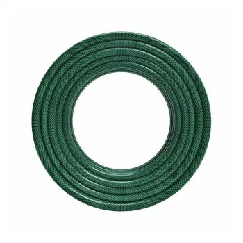 AWTOOLS AW70424 1/2 inch 25m 3-Layer Reinforced PVC Garden Hose, 8 bar, UV & Algae Resistant, Green