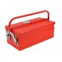 AWTOOLS AW30982 Portable Tool Storage Case with Tray and Lid Organizers, Black/Red