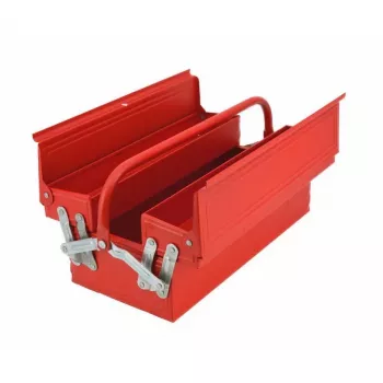 AWTOOLS AW30982 Portable Tool Storage Case with Tray and Lid Organizers, Black/Red