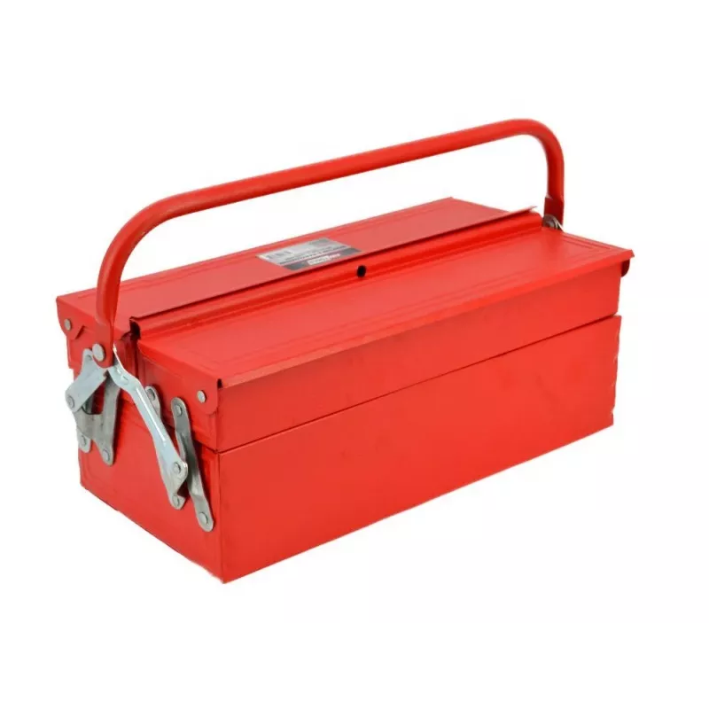 AWTOOLS AW30982 Portable Tool Storage Case with Tray and Lid Organizers, Black/Red