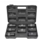 AWTOOLS AW38855 3/4-Inch Drive Deep Impact Socket Set, 8-Piece Metric, 24-41mm, Cr-Mo, 6-Point, Long Length, Black Phosphate, DIN 3121, in Blow-Molded Case
