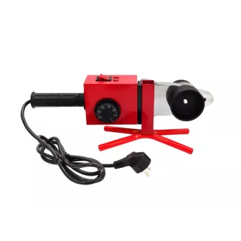 AWTOOLS PVC Pipe Welding Machine 20-63mm 1500W Socket Fusion Welder with 6 Heating Dies, 0-300°C Adjustable Thermostat, Metal Case, Pipe Shears, Gloves, Stand