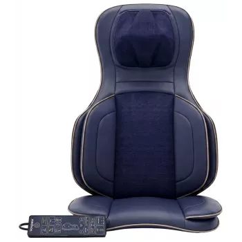 MEDIVON Cosy Air Pro 2 Shiatsu Massage Mat for Back and Neck, Heat, Air Compression, 60 W, Navy Blue