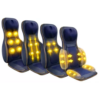 MEDIVON Cosy Air Pro 2 Shiatsu Massage Mat for Back and Neck, Heat, Air Compression, 60 W, Navy Blue