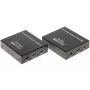 HDMI + USB KVM Extender over IP, 4K@30Hz, 120m, PoE, IR, Metal