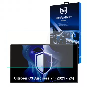 3MK PROTECTION TechWrap Matte Screen Protector for Citroen C3 Aircross 7 inch Center Display (2021-2024)