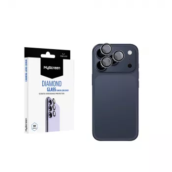 MyScreen Diamond Glass Camera Lens Cover for Apple iPhone 17 Pro - Ultra-Clear 9H Tempered Glass, Scratch-Resistant, Easy Installation