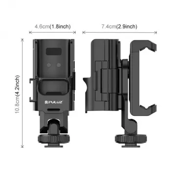 PULUZ Expansion Frame Mount for DJI Osmo Pocket 3 with 1/4 inch Thread and Phone Holder (PU726B)