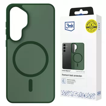 3MK Smoke MagCase for Samsung Galaxy S25 - Green Translucent MagSafe Back Cover