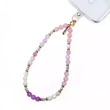 Crong Phone Charm Lanyard with Pastel Beads – Universal Wrist Strap for Smartphones