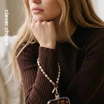 Crong Phone Charm - Lanyard Strap for Phone (Modern Pearls)