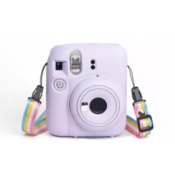 LOVEINSTANT Silicone Protective Case for Fujifilm Instax Mini 12 – Purple