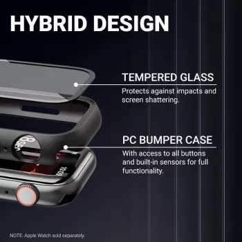 Crong Hybrid Watch Case with Tempered Glass for Apple Watch 40mm - Starlight