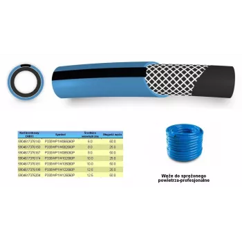POLIX AIR COMPRESSION HOSE SKY 8mm x 50m 4-Ply Reinforced PVC Air Hose