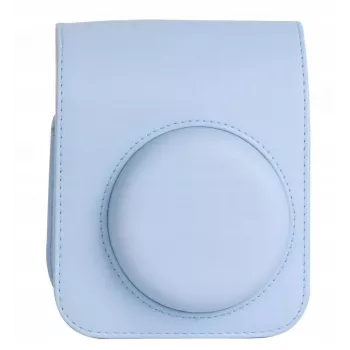 LOVEINSTANT Blue PU Leather Camera Case with Strap for Fujifilm Instax Mini 12
