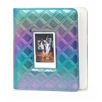 LOVEINSTANT Holographic Photo Album for 288 Instant Photos, Multicolour, PU Leather, Window Cover, Fits Fuji Instax, Canon Ivy, Xiaomi, Polaroid, HP Sprocket, Kodak Zink