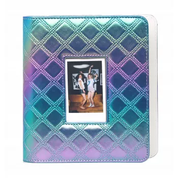 LOVEINSTANT Holographic Photo Album for 288 Instant Photos, Multicolour, PU Leather, Window Cover, Fits Fuji Instax, Canon Ivy, Xiaomi, Polaroid, HP Sprocket, Kodak Zink