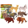 LEAN TOYS Set of 6 Wild Animal Figurines, Elephant, Lion, Rhinoceros, Tiger, Zebra, Giraffe