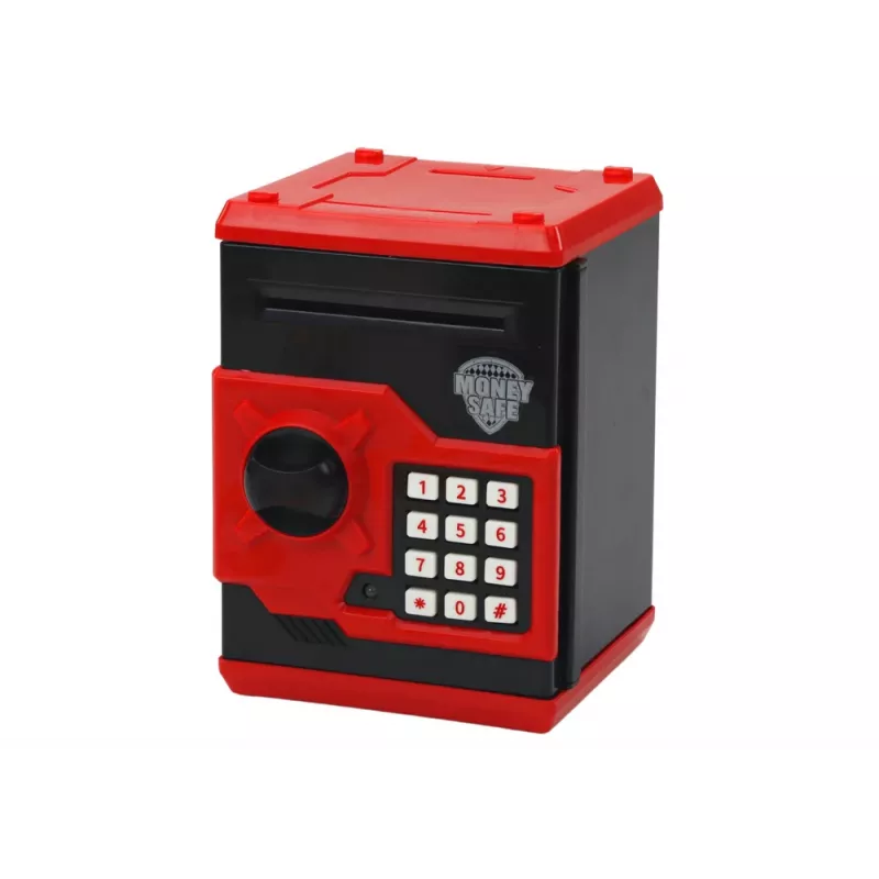 LEAN TOYS Electronic Piggy Bank Safe for Banknotes and Coins with PIN Code – Educational Savings Toy for Kids