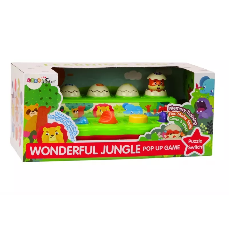 LEAN TOYS Pop Up Animals Educational Activity Panel with Sounds for Toddlers 12+ Months