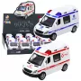 LEAN TOYS Police Car and Ambulance Friction-Powered Emergency Vehicles with Lights and Sounds, Opening Doors, Mixed Assortment