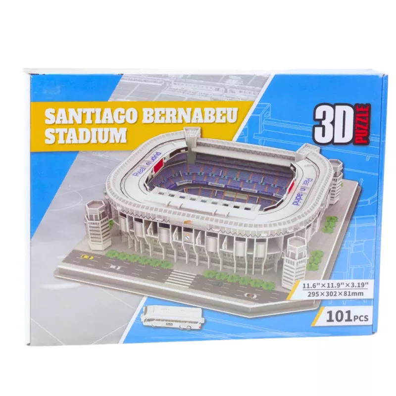 LEAN TOYS 3D Puzzle Santiago Bernabeu Football Stadium Real Madrid 101 pcs