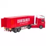 LEAN TOYS Transport Truck With Container Lights Sounds Red