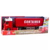 LEAN TOYS Transport Truck With Container Lights Sounds Red