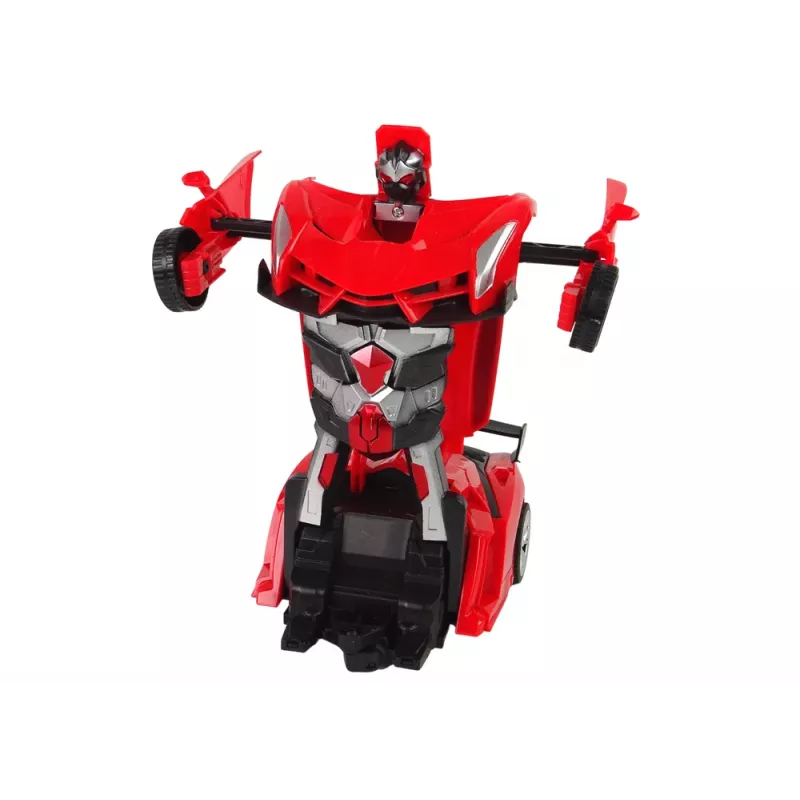LEAN TOYS Car Robot 2-in-1 Remote Control R/C Vehicle Red