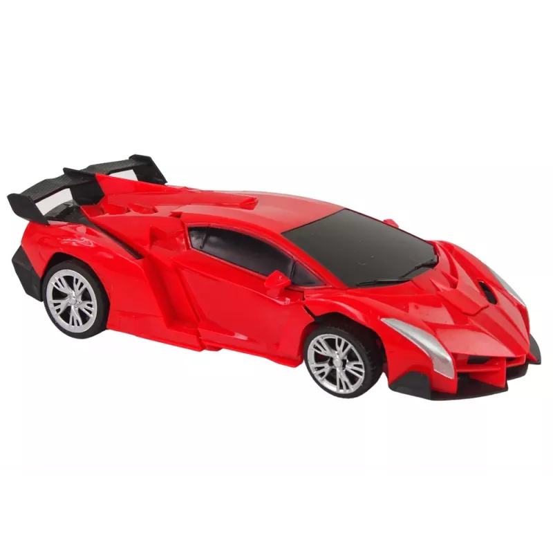 LEAN TOYS Car Robot 2-in-1 Remote Control R/C Vehicle Red