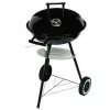 MASTER GRILL MG913 8L Cast Iron Cauldron with Lid and Removable Legs, Matte Black
