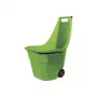 PROSPERPLAST IKRA Garden Wheelbarrow Olive 55L Manual Polypropylene Tray Powder-Coated Steel Frame Solid Rubber Wheel 60kg Load Capacity
