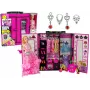 LEAN TOYS Doll with Clothes Closet Dressing Room For Dolls In the Beauty Girl Suitcase