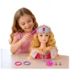 LEAN TOYS Beauty Fashion Styling Head Doll with Accessories, Blonde Hair, 25 cm, for Kids 3+