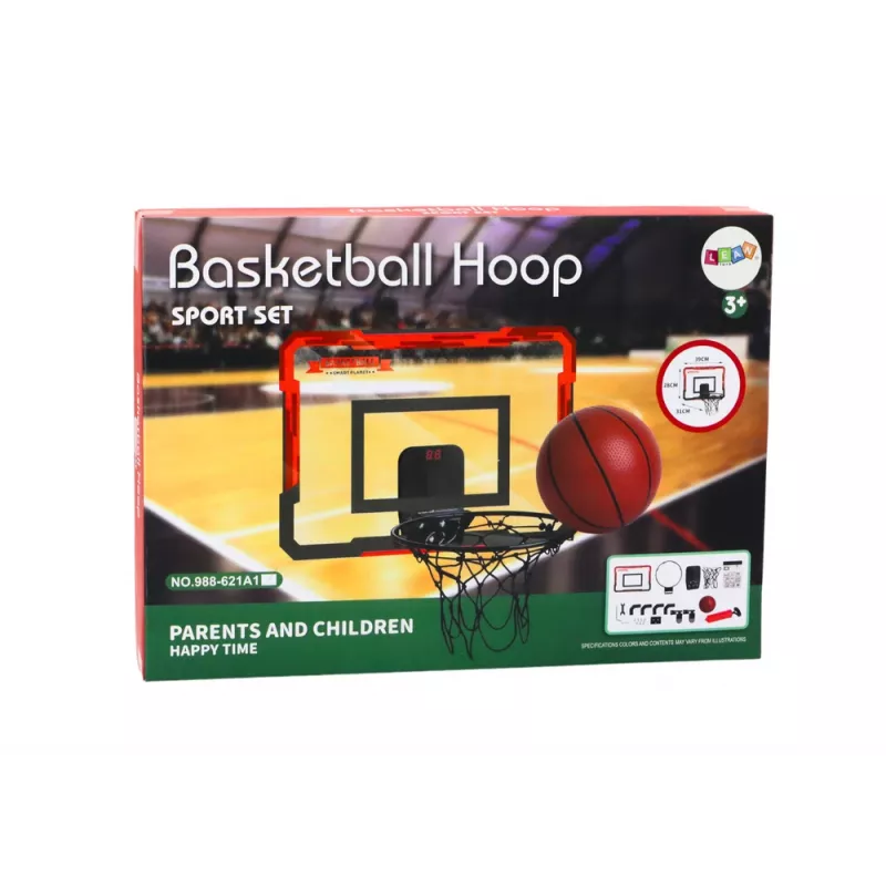 LEAN TOYS Kids Basketball Set with Adjustable Stand, Fillable Base and Electronic Score Counter, 120-180 cm, Ages 3+