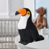 LEAN TOYS Plush Toucan Bird Plush Toy Mascot Cuddly Toy White 30cm