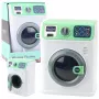 LEAN TOYS Children's Washing Machine with Rotating Drum, Lights and Sounds, White and Green