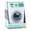 LEAN TOYS Children's Washing Machine with Rotating Drum, Lights and Sounds, White and Green
