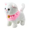LEAN TOYS Interactive Kitten on a Leash Pink Ruffle Tinkerbell Walks Meows