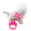 LEAN TOYS Interactive Kitten on a Leash Pink Ruffle Tinkerbell Walks Meows