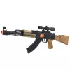 LEAN TOYS Military Set - Toy Rifle with Sound, Helmet, Knife, Grenade, Binoculars, Watch, Whistle, Dog Tag & Rubber Band for Kids 3+