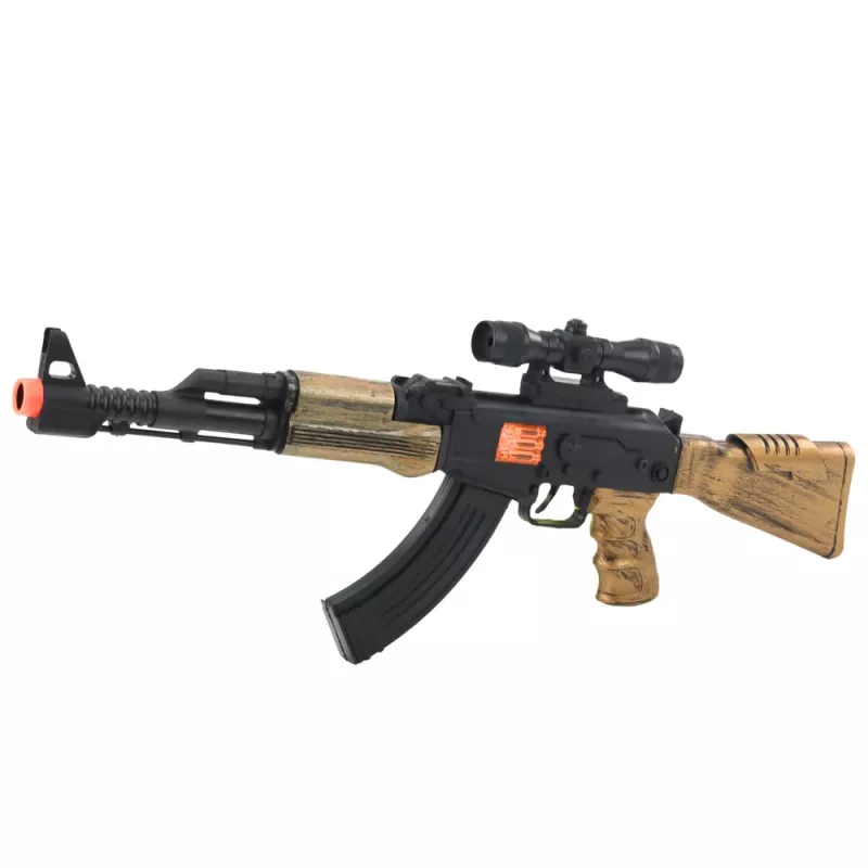 LEAN TOYS Military Set - Toy Rifle with Sound, Helmet, Knife, Grenade, Binoculars, Watch, Whistle, Dog Tag & Rubber Band for Kids 3+